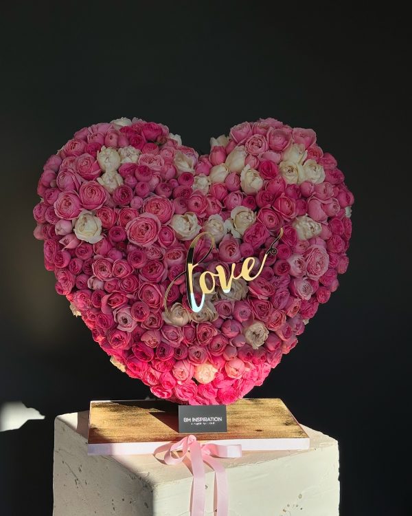 Compoziție Florală „Inimă” pe suport - imagine 3