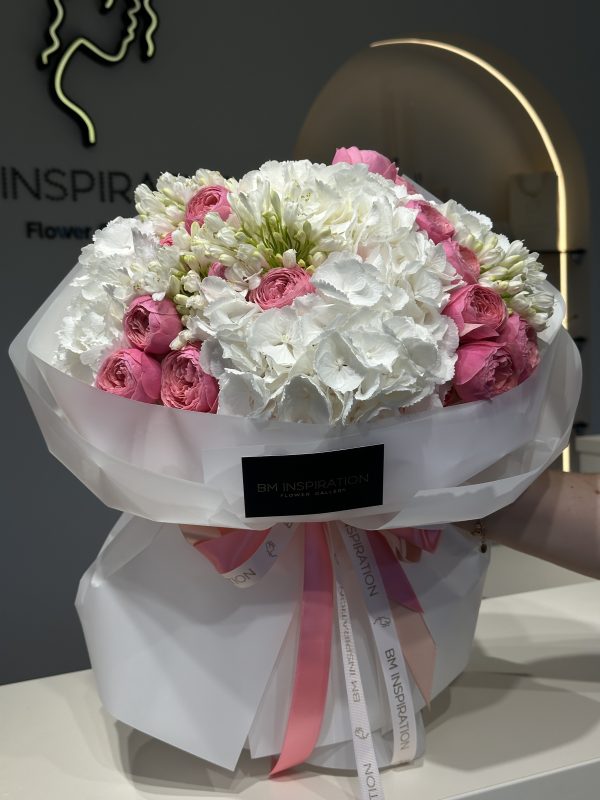 WHITE Hydrangea & Silva Pink - imagine 4