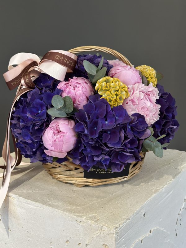 Coș Hydrangea&Peony - imagine 2